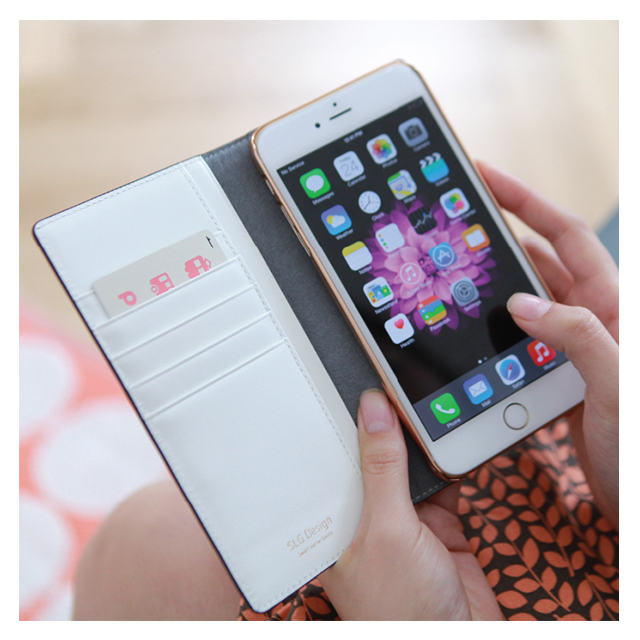 【iPhone6s Plus/6 Plus ケース】D5 Edition Calf Skin Leather Diary (オレンジ)サブ画像