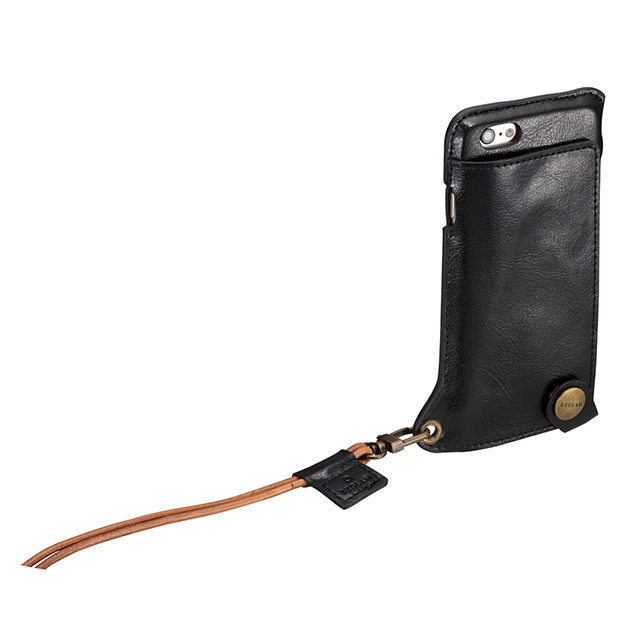 【iPhone6s/6 ケース】BZGLAM Wearable Leather Cover ブラックサブ画像