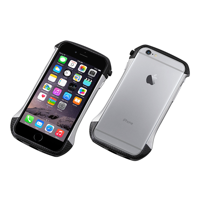 【iPhone6s/6 ケース】CLEAVE Hybrid Bumper (Carbon＆Silver)サブ画像