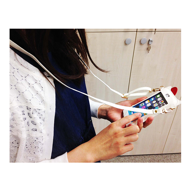【iPhone6s/6 ケース】ハローキティ ダイカットレザーケース (ピンク)サブ画像