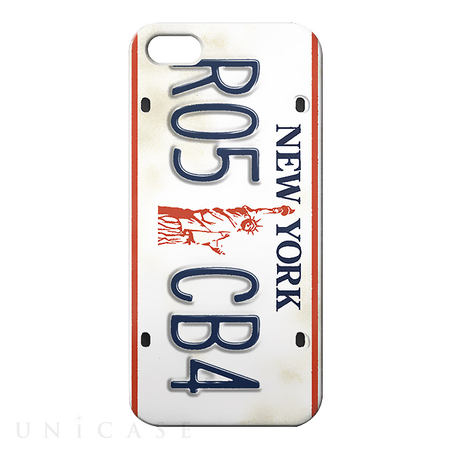 【iPhoneSE(第1世代)/5s/5 ケース】CollaBornデザインケース (Numberplate[NY])