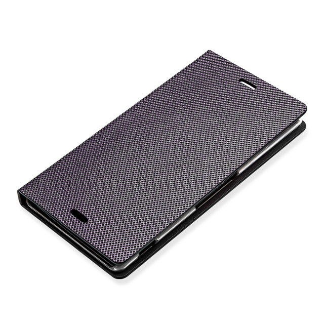 【XPERIA Z3 ケース】Metal Square Cover Diary (パープル)goods_nameサブ画像