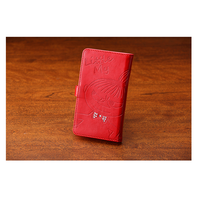 【マルチ スマホケース】全機種対応石付きエンボスブックケース (リトルミィケース/赤)サブ画像