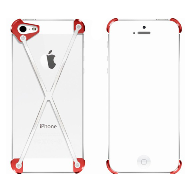 【iPhoneSE(第1世代)/5s/5 ケース】RADIUS case (Red＆Polished X)サブ画像
