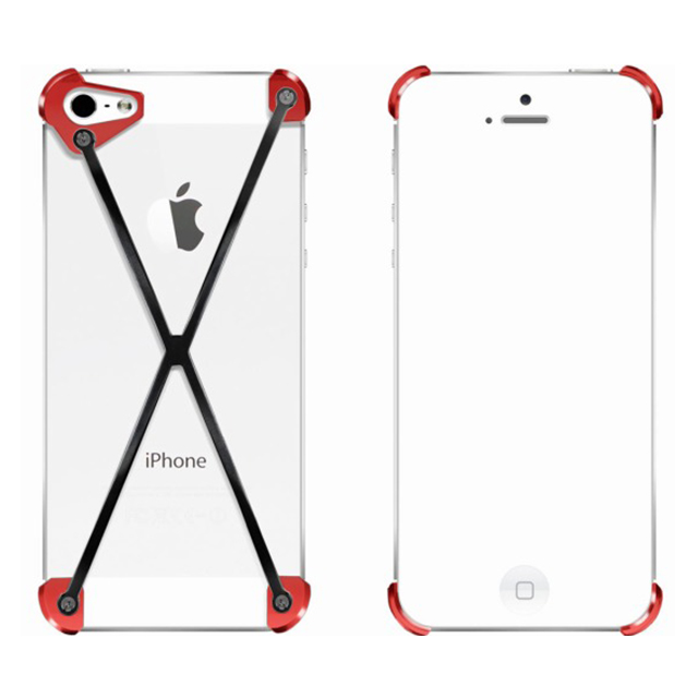 【iPhoneSE(第1世代)/5s/5 ケース】RADIUS case (Red＆Slate X)サブ画像