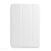 【iPad mini3/2/1 ケース】LeatherLook SHELL with Front cover for iPad mini スノーホワイト