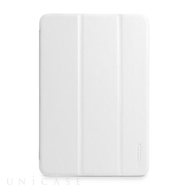 【iPad mini3/2/1 ケース】LeatherLook SHELL with Front cover for iPad mini スノーホワイト