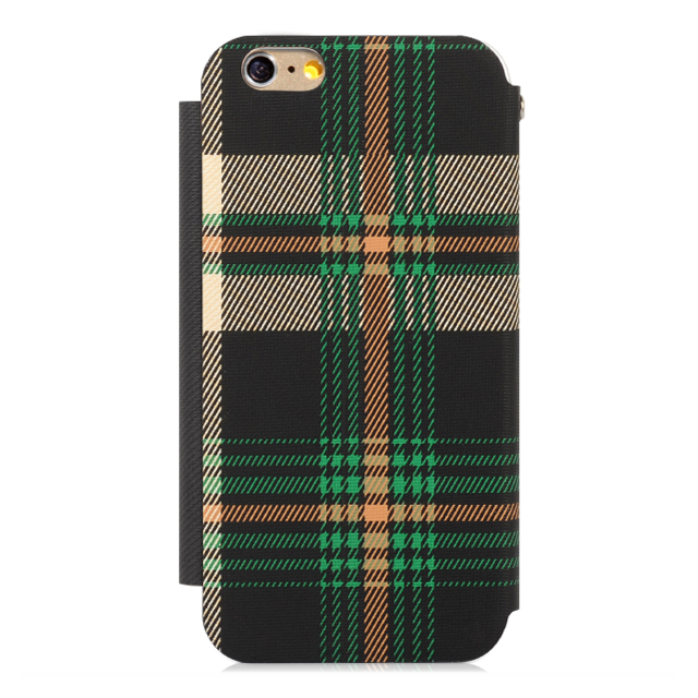 【iPhone6s/6 ケース】Fashion Flip Case CONRAN Green Checkerサブ画像