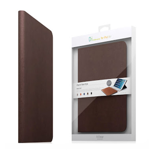 【iPad Air2 ケース】D5 Calf Skin Leather Diary ダークブラウンサブ画像