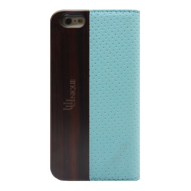 【iPhone6s/6 ケース】Wooden Case with Perforated design Blueサブ画像
