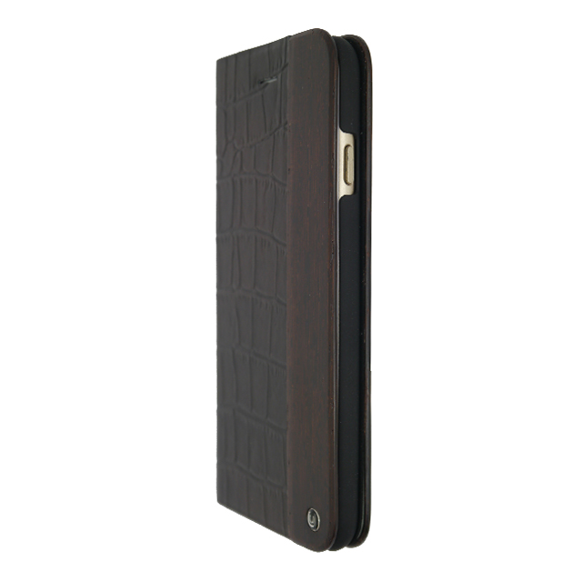 【iPhone6s/6 ケース】Wooden Case with Maxi Croc Brownサブ画像