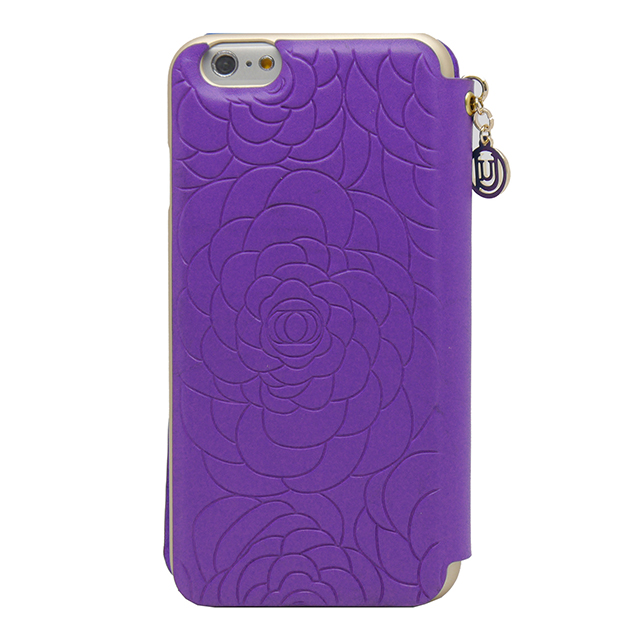 【iPhone6s/6 ケース】Chamelia Leather Folio Hard Shell Purple Metallicサブ画像