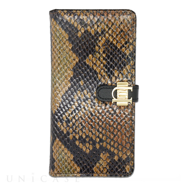 【iPhone6s/6 ケース】Luxe Exotic Slider Leather Wallet Snake (Tan)