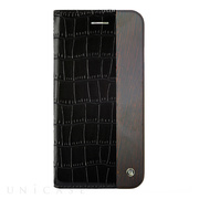 【iPhone6s Plus/6 Plus ケース】Wooden Case with Saffiano Texture Black/Brown