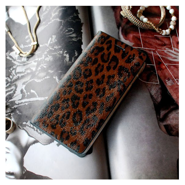 【iPhone6s Plus/6 Plus ケース】Leopard Diary (ブラウン)サブ画像
