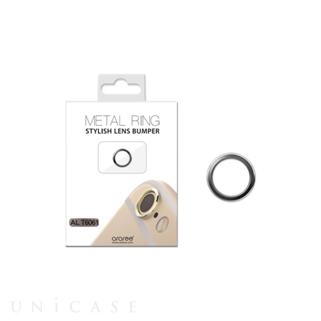 【iPhone6s/6】Metal Ring (スペースグレー)