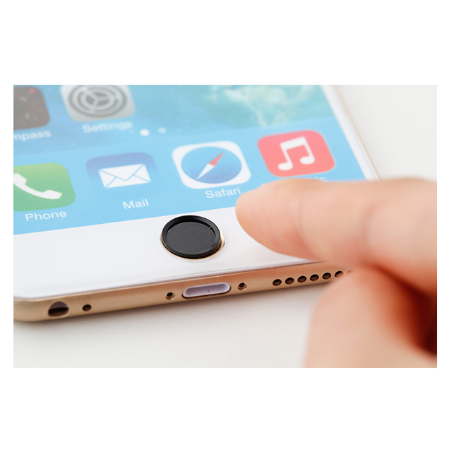 iCharm Home Button Accessory Aluminium Ring for iPhone ブラック×ブラックサブ画像