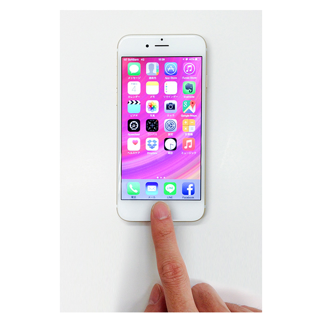 iCharm Home Button Accessory Aluminium Ring for iPhone ホワイト×ブラックサブ画像