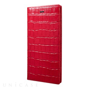 【iPhone6s Plus/6 Plus ケース】Croco Patterned Full Leather Case (Red)