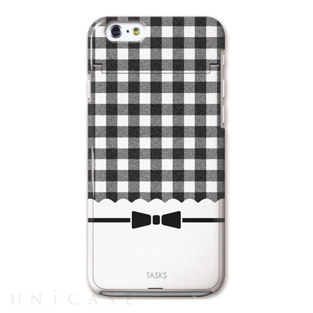 【iPhone6s/6 ケース】鏡付き4WAY デザインケース / ギンガムチェック＆リボン