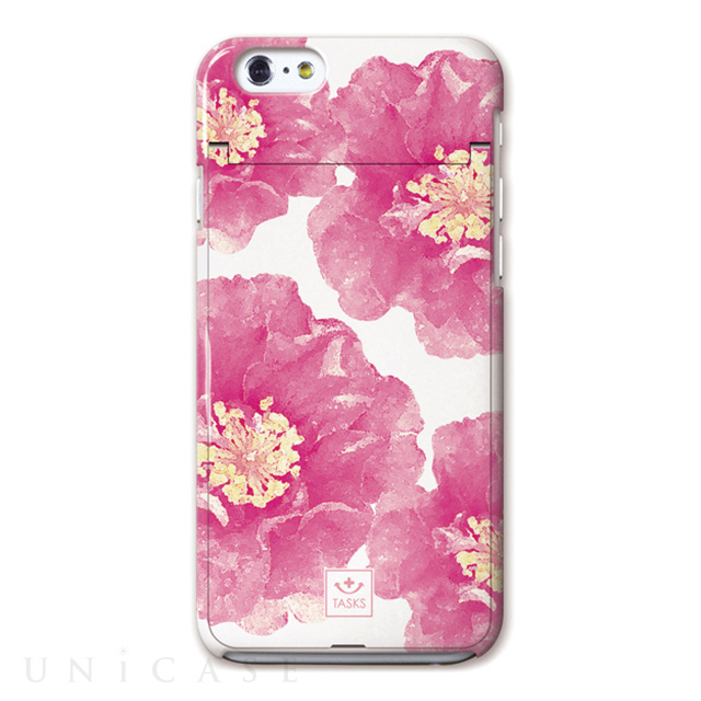 【iPhone6s/6 ケース】鏡付き4WAY デザインケース / 大きなお花 ピンク