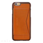 【iPhone6s/6 ケース】Leather Pocket Bar (キャメルブラウン)