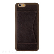 【iPhone6s/6 ケース】Leather Pocket Bar (ダークチョコ)