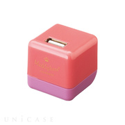 USB充電器/マークスフィア(ピンク＆パープル)