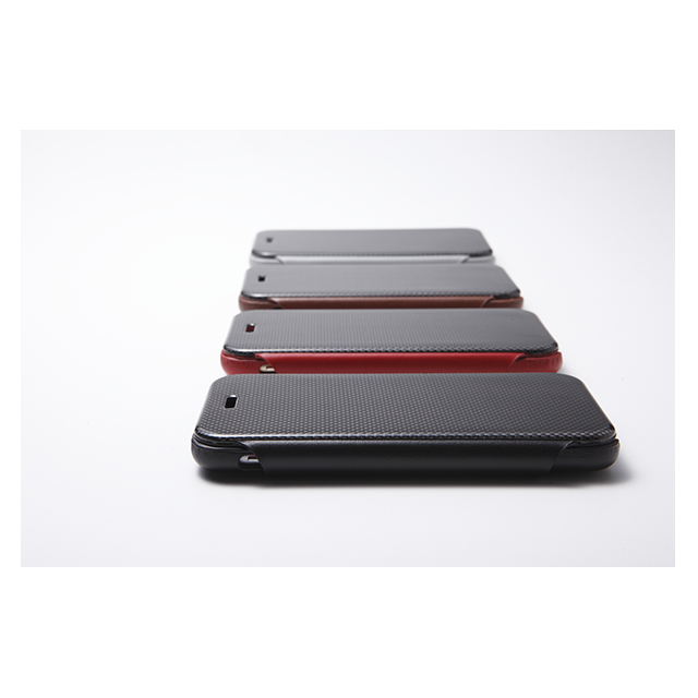 【iPhone6s/6 ケース】Carbon Fiber ＆ Leather Case Redサブ画像