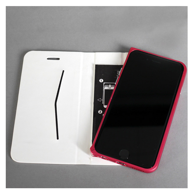 【iPhone6 ケース】Cuoio 白×レッドサブ画像