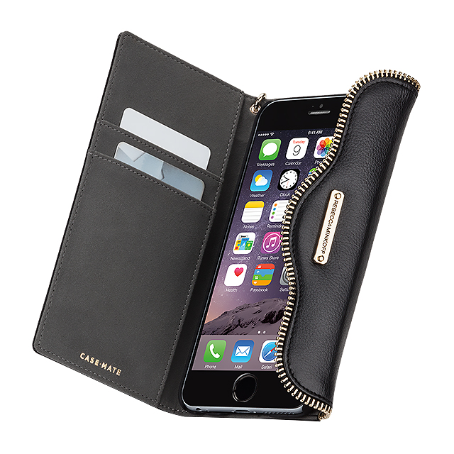 【iPhone6s Plus/6 Plus ケース】REBECCAMINKOFF Leather Folio Wristlet (Black)サブ画像