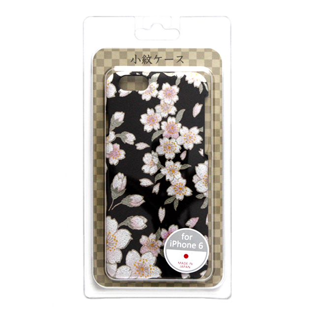 【iPhone6s/6 ケース】小紋ケース 桜花＜黒＞サブ画像