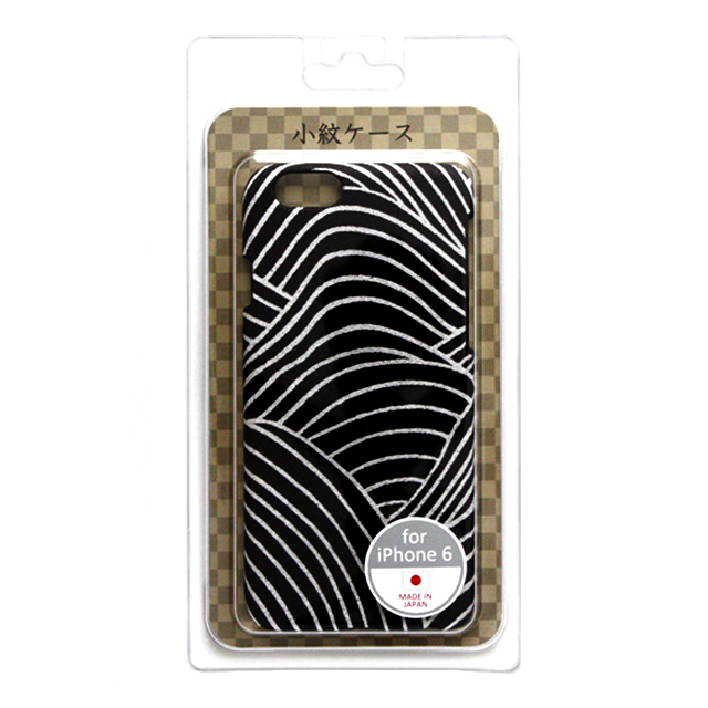 【iPhone6s/6 ケース】小紋ケース 波＜黒＞サブ画像