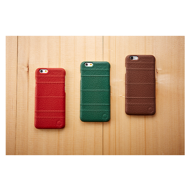 【iPhone6s/6 ケース】3Dテクスチャー カードポケットケース 次元Series (縫/Stitch/黒茶)サブ画像