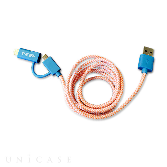 POP 2-IN-1 CHARGE CABLE(BLUE/ORANGE)