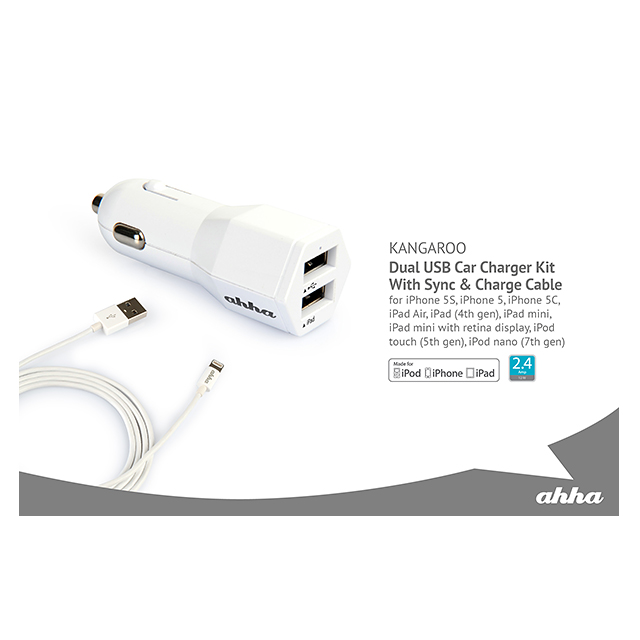 Dual USB Car Charger (KANGAROO + Sync ＆ Charge Cable Setgoods_nameサブ画像