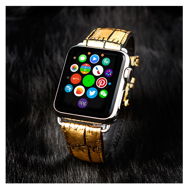 【Apple Watch バンド 44/42mm】クロコシリーズ (Gold Croco) for Apple Watch Series4/2/1goods_nameサブ画像
