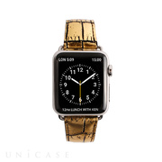 【Apple Watch バンド 40/38mm】クロコシリーズ (Gold Croco) for Apple Watch Series4/2/1