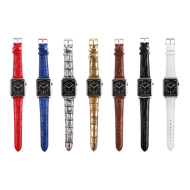 【Apple Watch バンド 40/38mm】クロコシリーズ (Black Croco) for Apple Watch Series4/2/1サブ画像