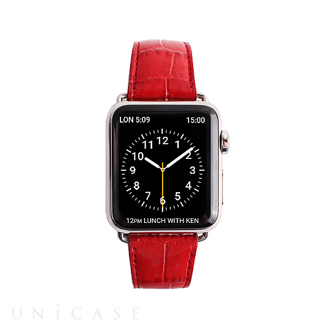 【Apple Watch バンド 40/38mm】クロコシリーズ (Red Croco) for Apple Watch Series4/2/1