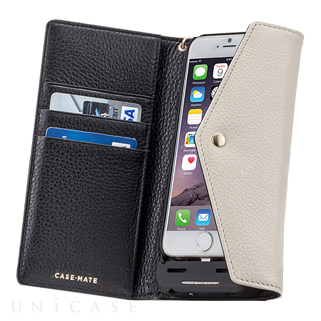 【iPhone6s/6 ケース】Charging Folio Wristlet Case (Black/Sand)