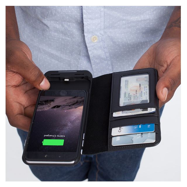 【iPhone6s/6 ケース】Charging Wallet Folio Case (Black)goods_nameサブ画像