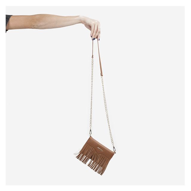 【iPhone11 Pro/XS/X/SE(第3/2世代)/8/7/6s/6 ケース】REBECCAMINKOFF Crossbody with Fringe (Almond)サブ画像