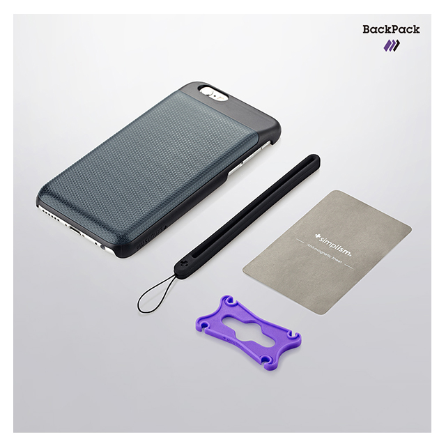 【iPhone6s/6 ケース】BackPack Wカードケース (ネイビー)サブ画像