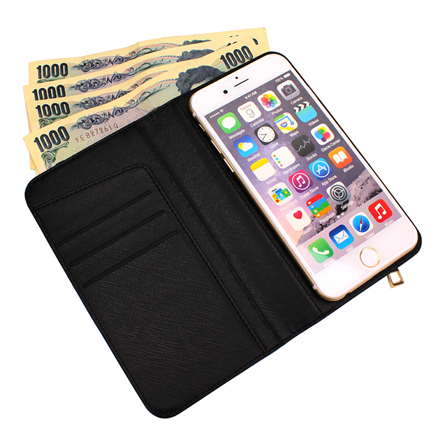 【iPhone6s/6 ケース】Wallet Case (Ribbon Black)サブ画像