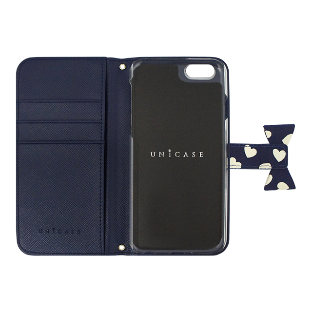 【iPhone6s/6 ケース】Ribbon Diary Heart Navy for iPhone6s/6サブ画像