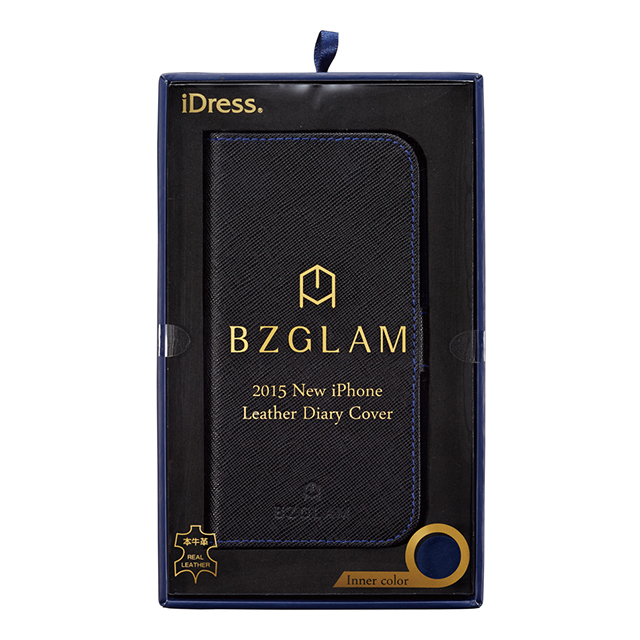 【iPhone6s/6 ケース】BZGLAM レザーダイヤリーカバー (ブラックブルー)サブ画像