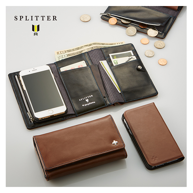 【iPhone6s/6 ケース】SPLITTER Flip Note Wallet Case (ブラウン)サブ画像