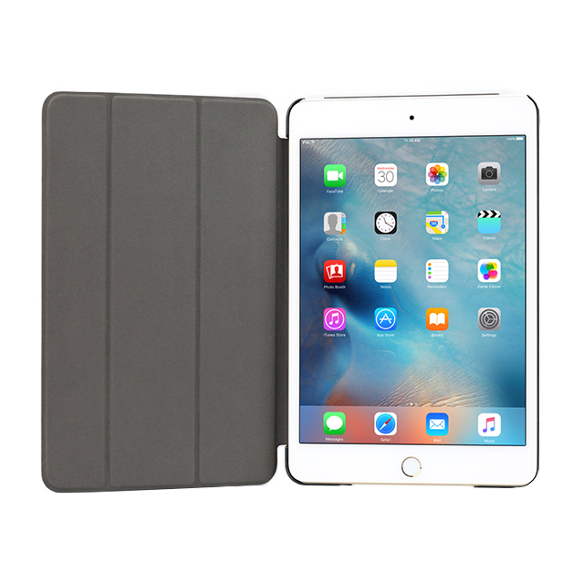 【iPad mini4 ケース】LeatherLook SHELL with Front cover (ブラック)サブ画像