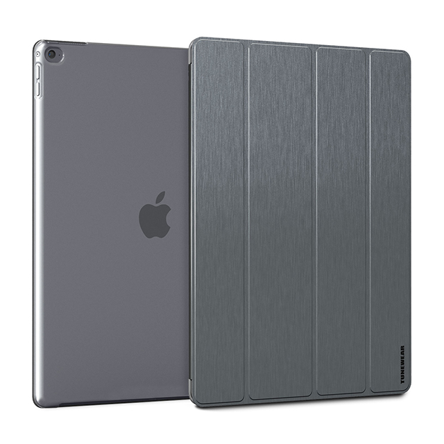 【iPad Pro(12.9inch) ケース】Brushed Metal Look SHELL with Front cover (グレイ)サブ画像